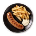 Bratwurst mit Pommes